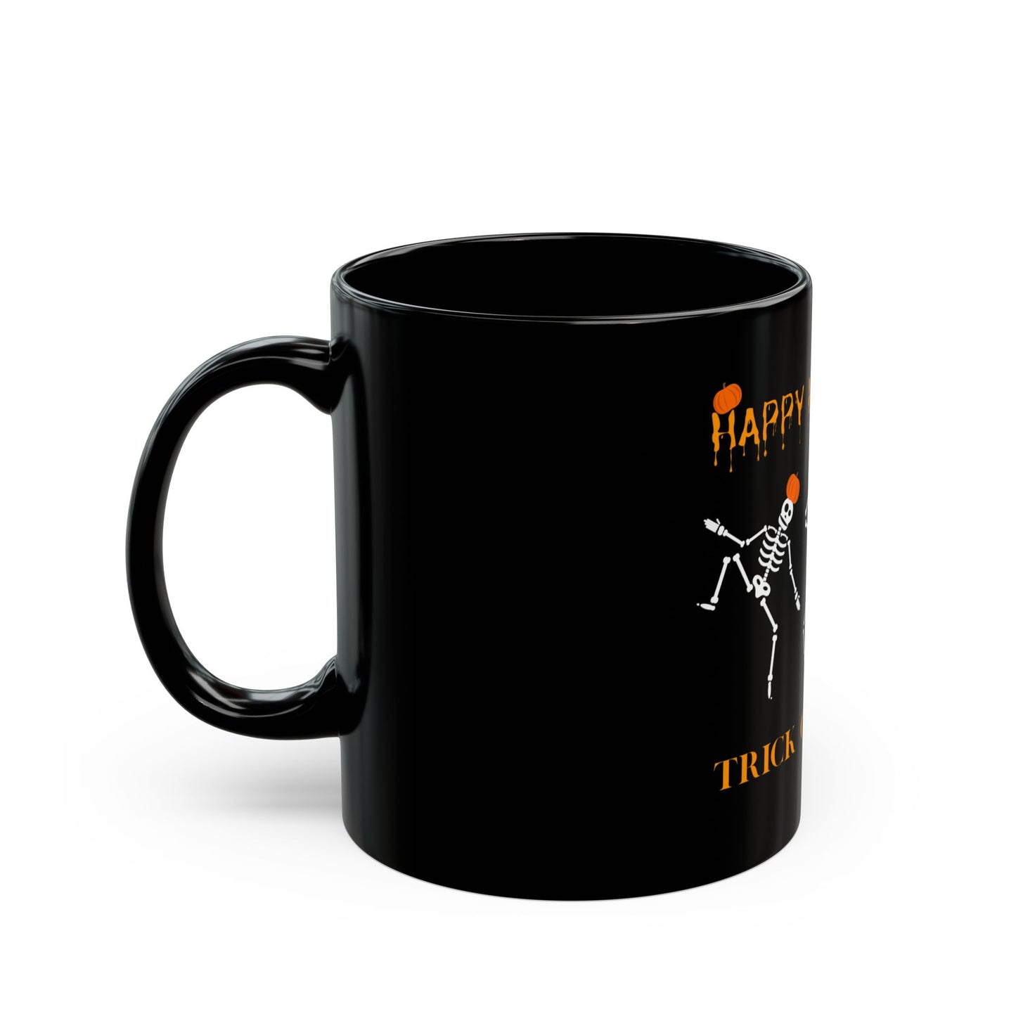 Happy Skelton Black Mug (11oz, 15oz)