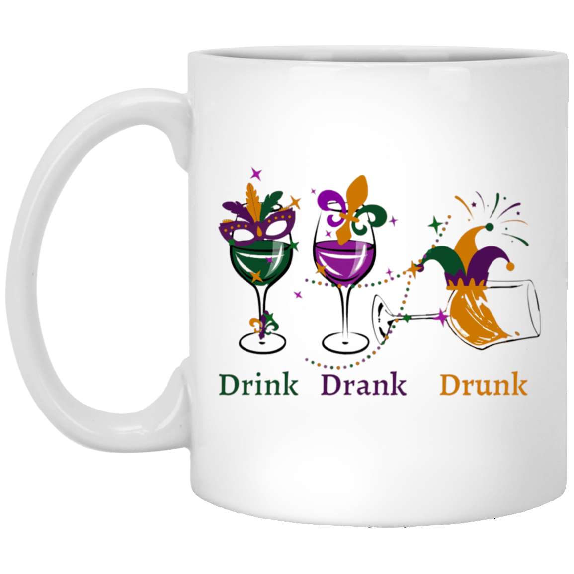 Drunk 11oz White Mug (XP8434)
