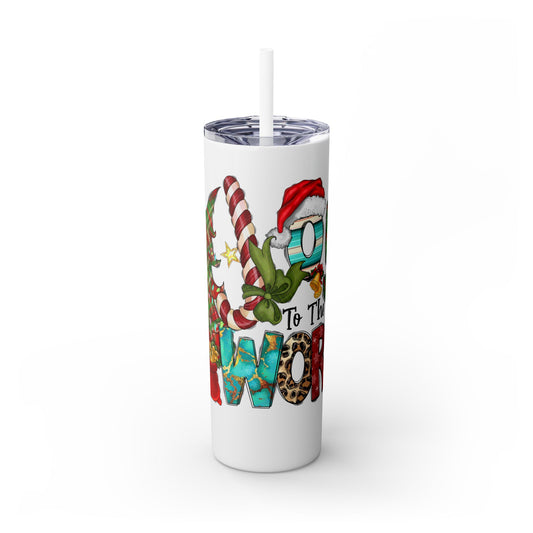 Santa Tumbler with Straw, 20oz