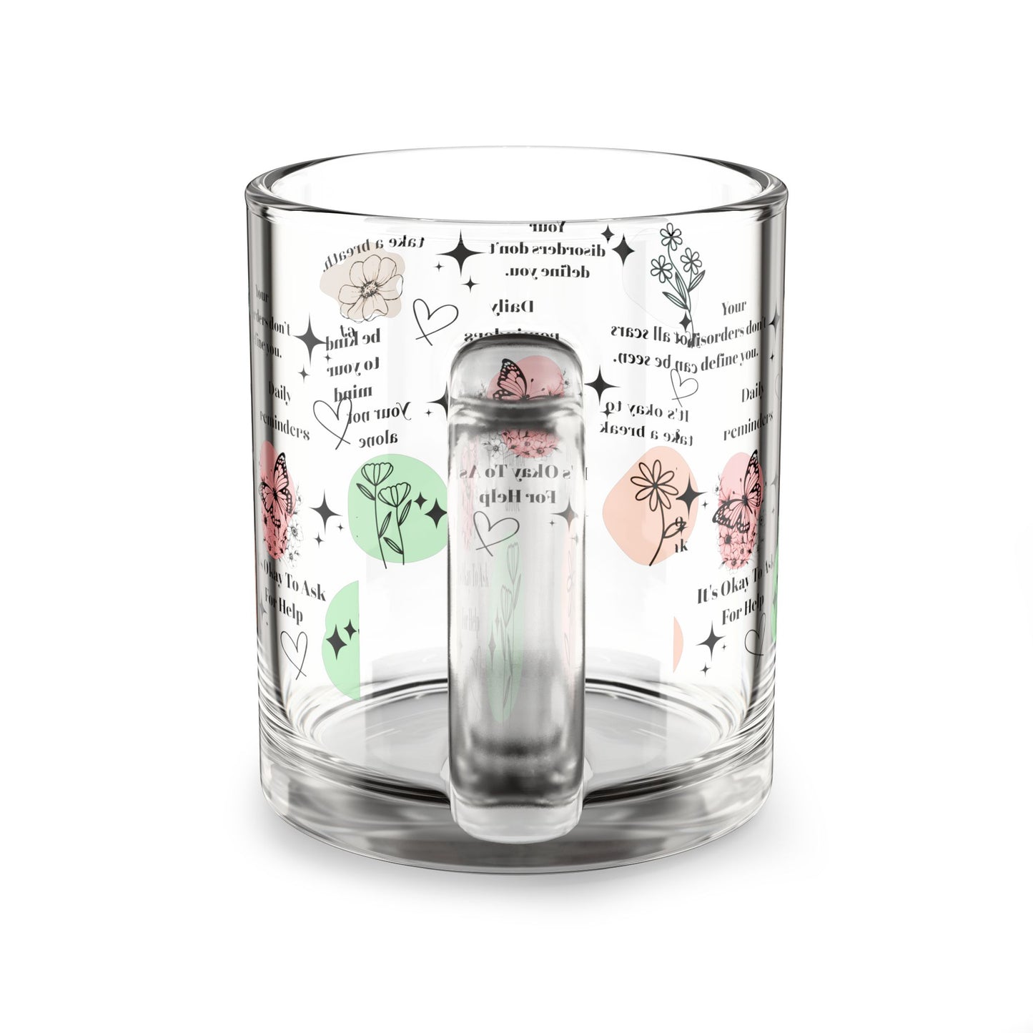 Mental Health Glass Mug, 10oz