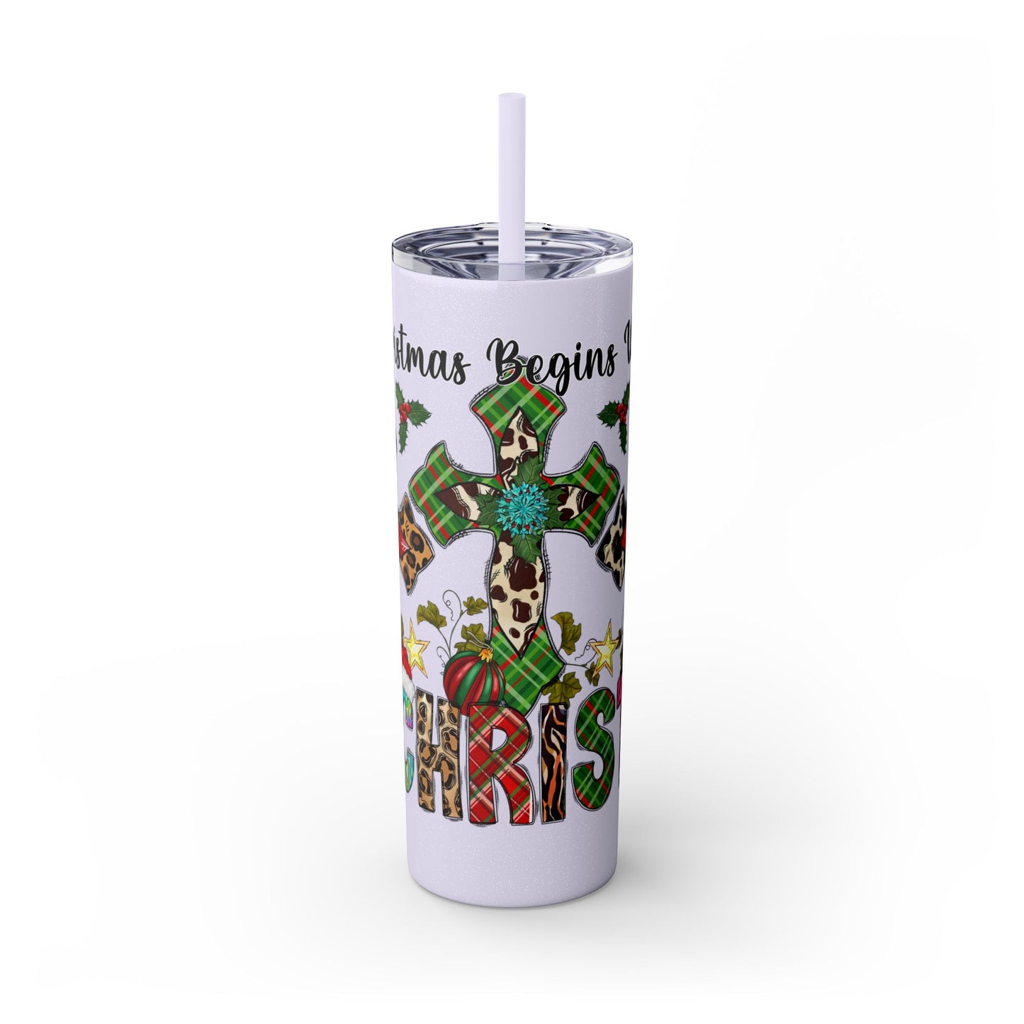 Christ Tumbler with Straw, 20oz