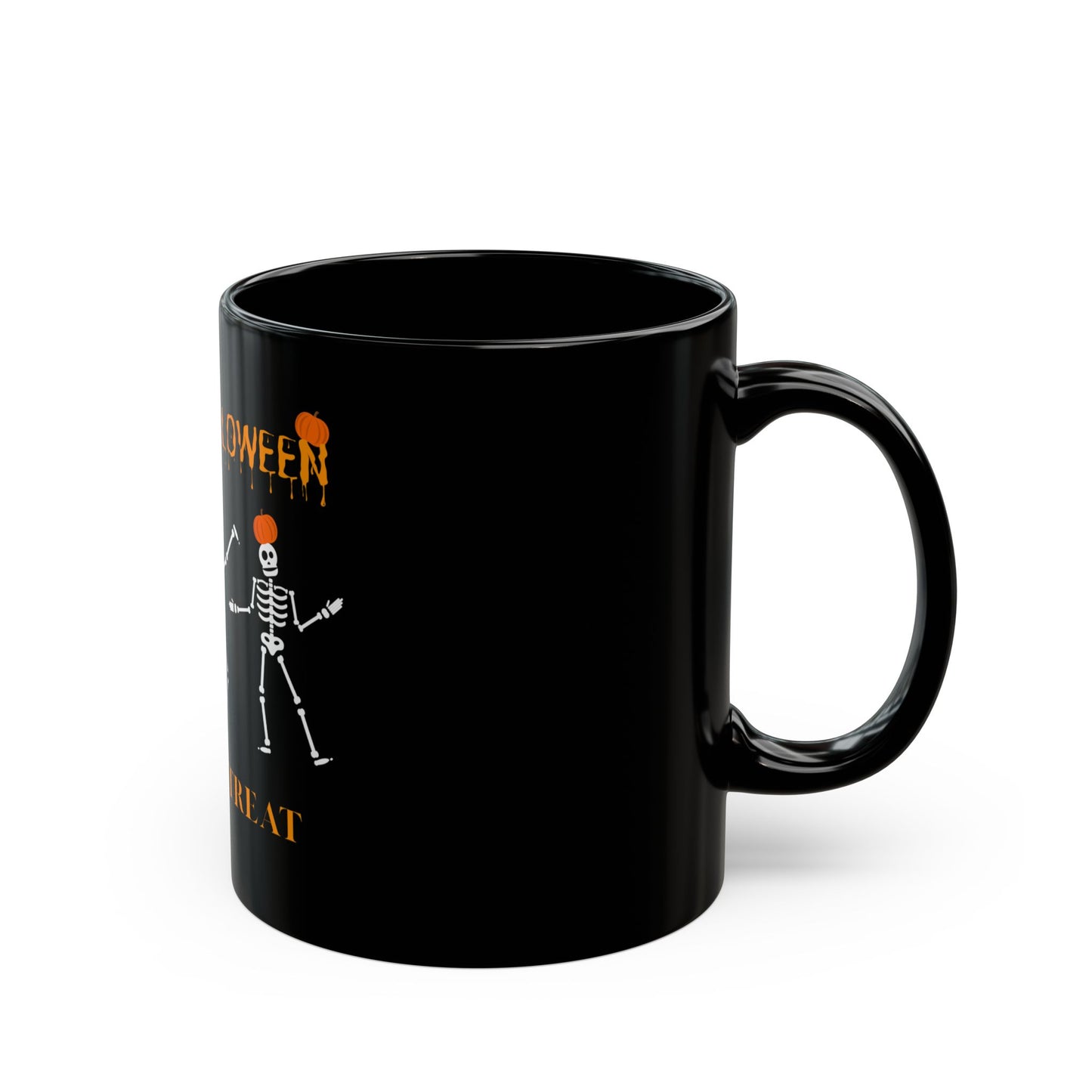 Happy Skelton Black Mug (11oz, 15oz)
