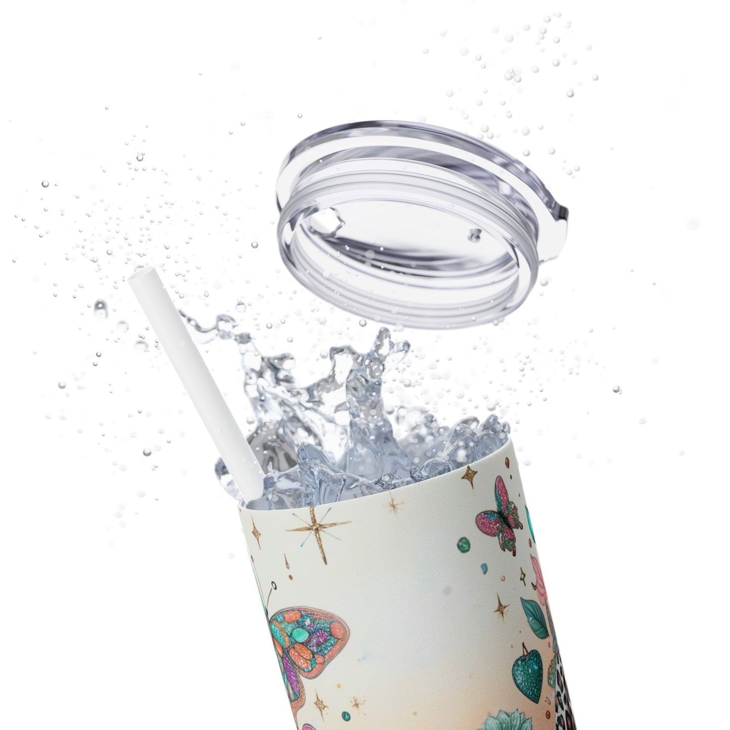 Butterflies & Pumkins Tumbler with Straw, 20oz