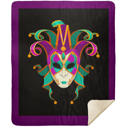 Mardi Gras-Premium Sherpa Blanket 50x60