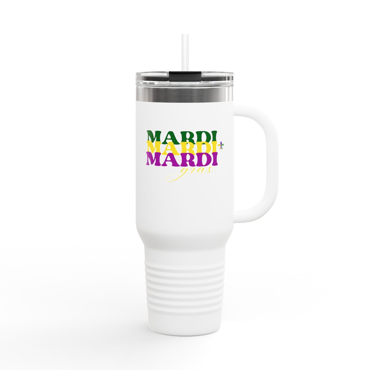 Mardi Gras Insulated Travel Mug, 40oz