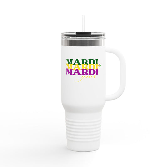 Mardi Gras Insulated Travel Mug, 40oz