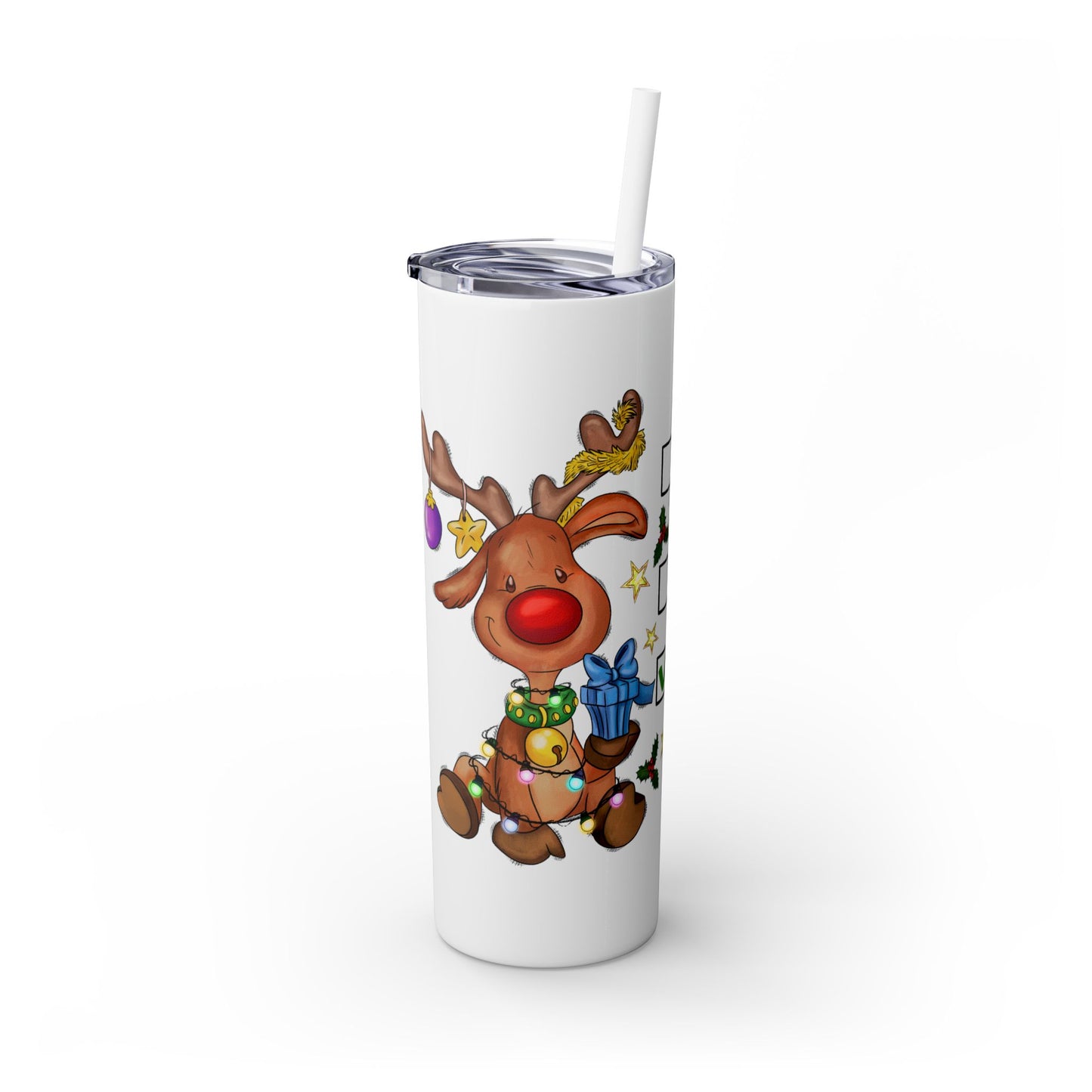 Naughty or Nice Tumbler with Straw, 20oz