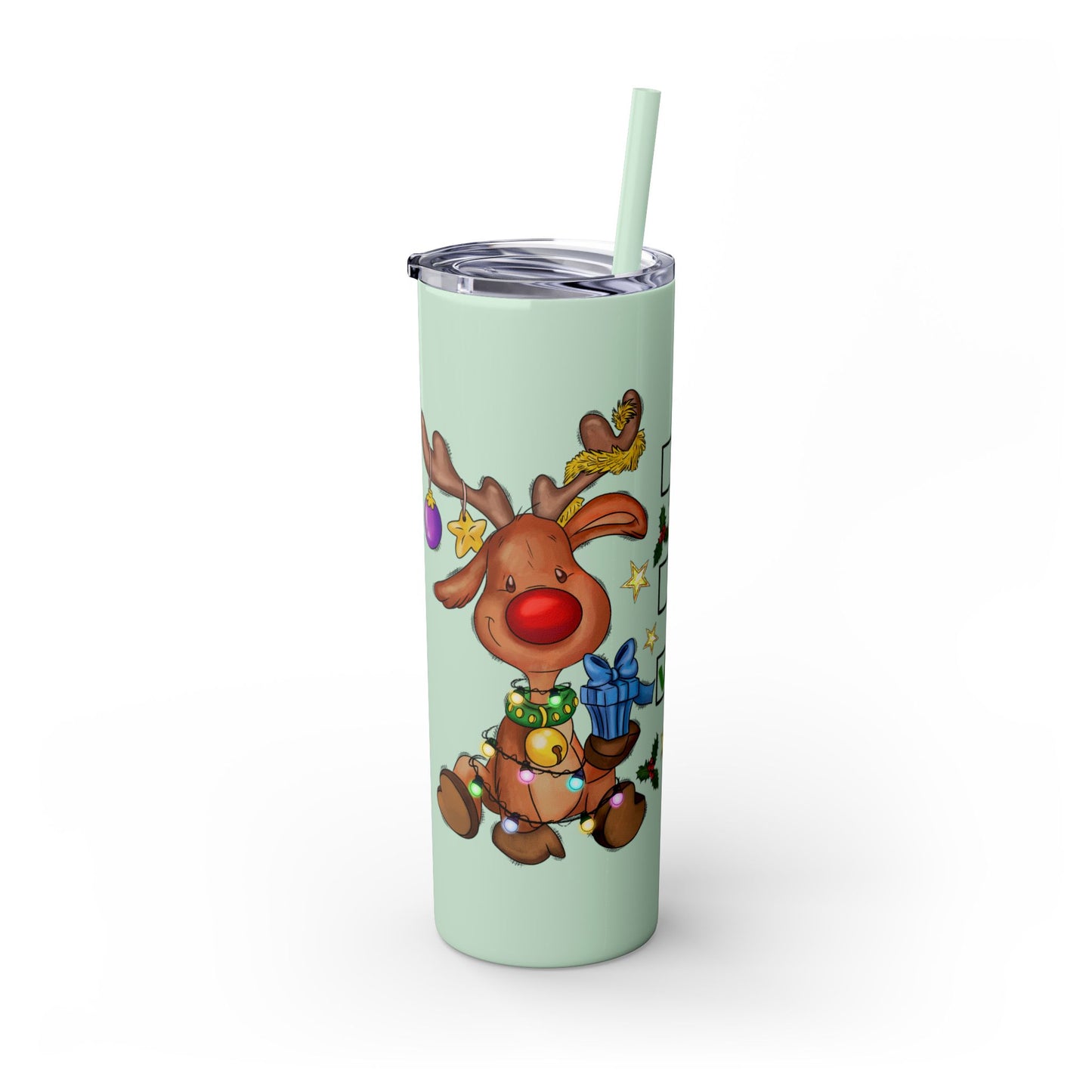 Naughty or Nice Tumbler with Straw, 20oz