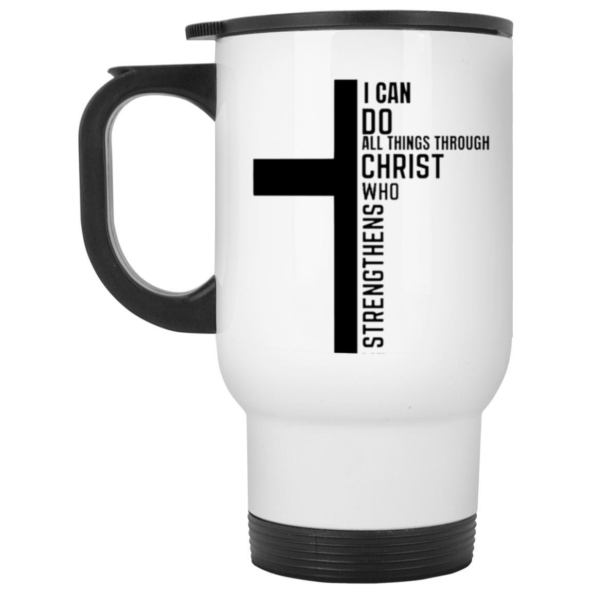 I Can Do- White Travel Mug