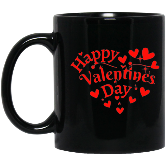 Valentine 11oz Black Mug
