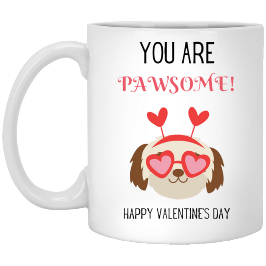 Pawsome V-Day 11oz White Mug (XP8434 )