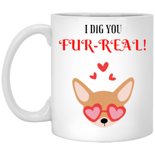 Pup V-Day 11oz White Mug XP8434
