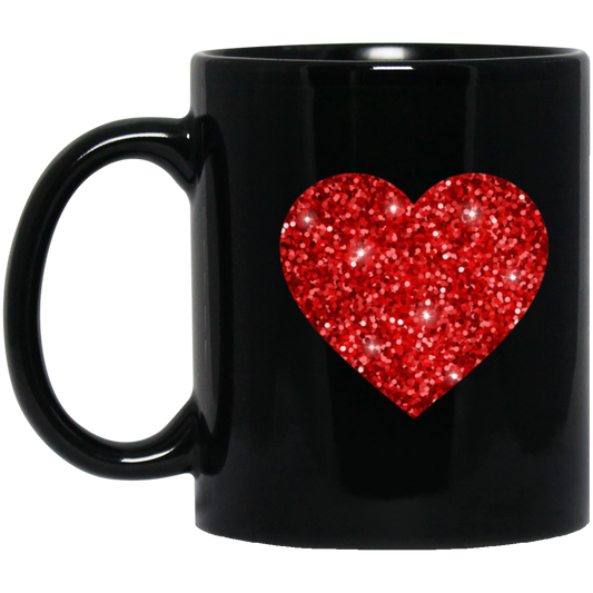 Valentine 11oz Black Mug