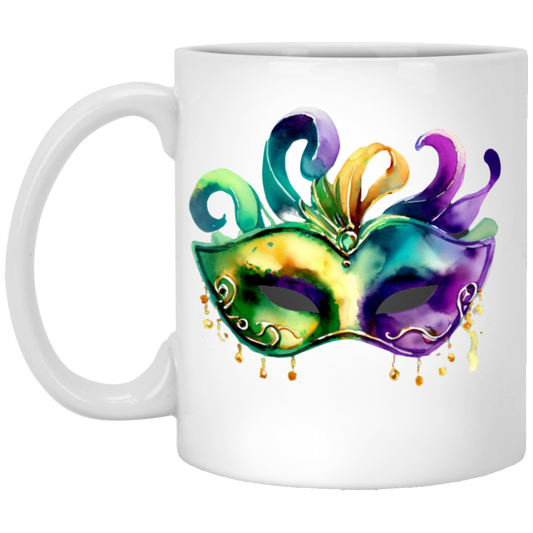White Mask-11oz White Mug