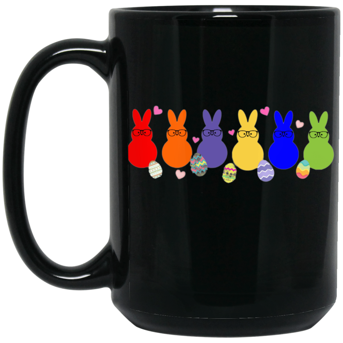 Happy Easter- 15oz Black Mug