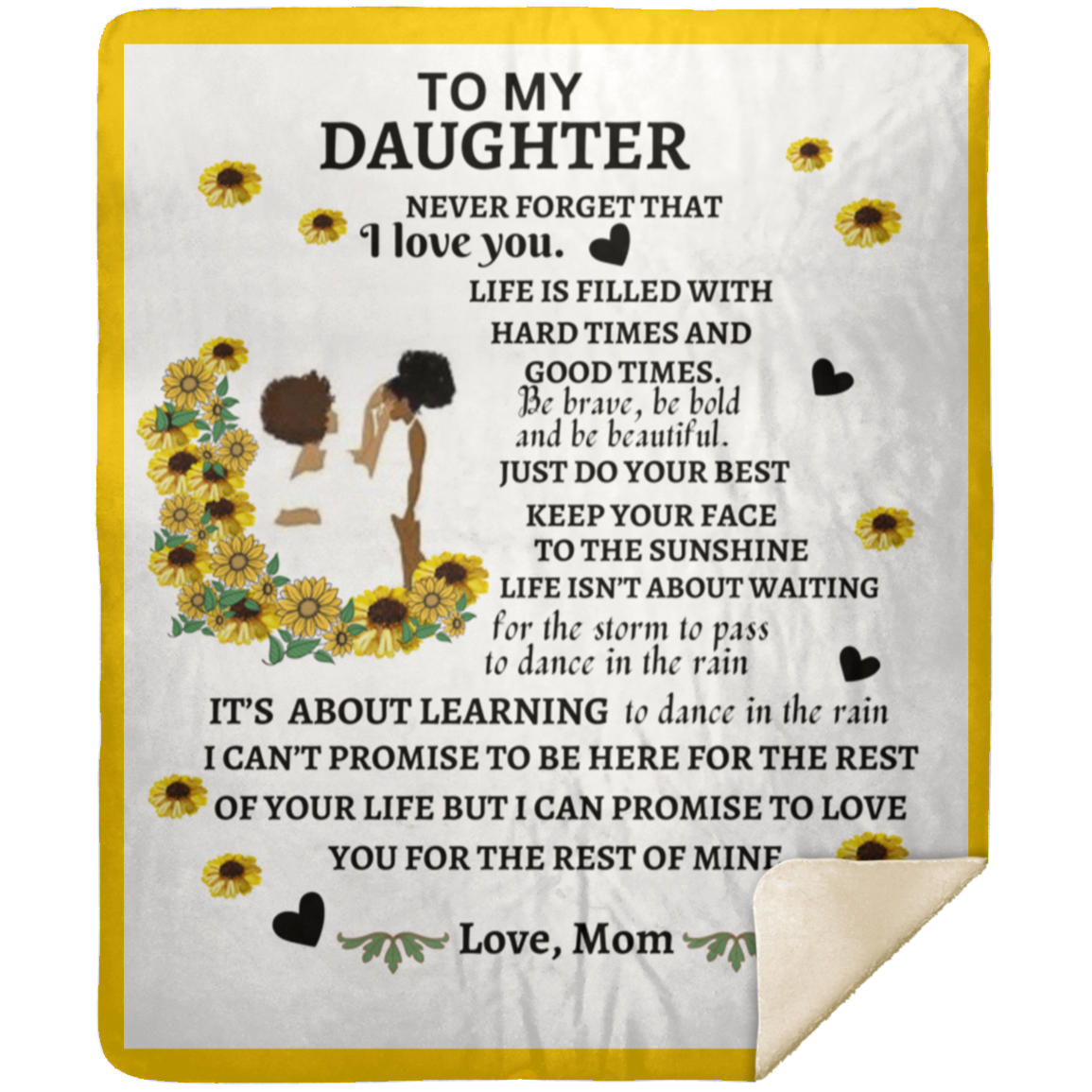 To My Daughter - MSHM Premium Sherpa Blanket 50x60